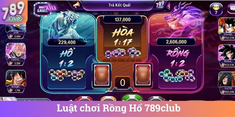 Luat choi Rong Ho 789club Luật chơi Rồng Hổ 789club