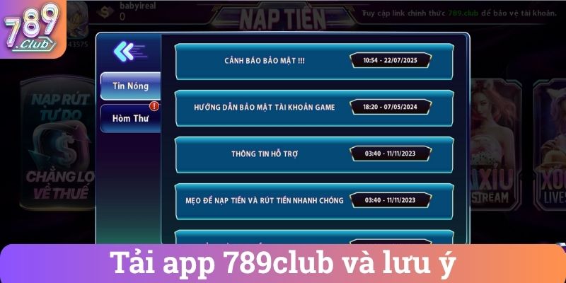 Tai app 789club va luu y Tải app 789club và lưu ý