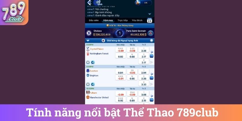 Tinh nang noi bat The Thao 789club Tính năng nổi bật Thể Thao 789club
